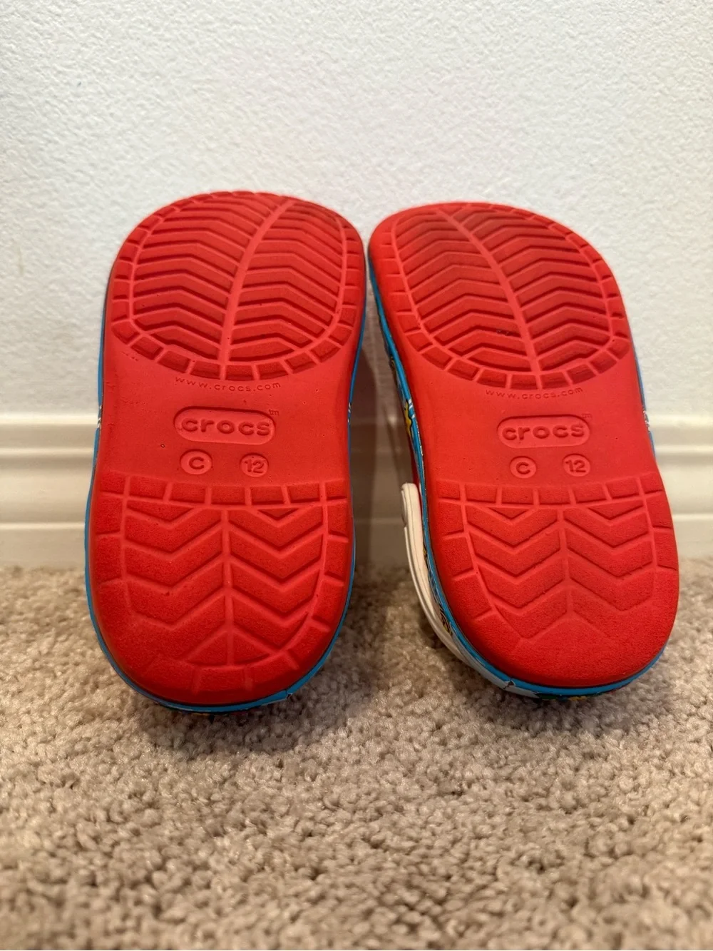 Kids Crocs Red Super Mario Print Clog size 12 C